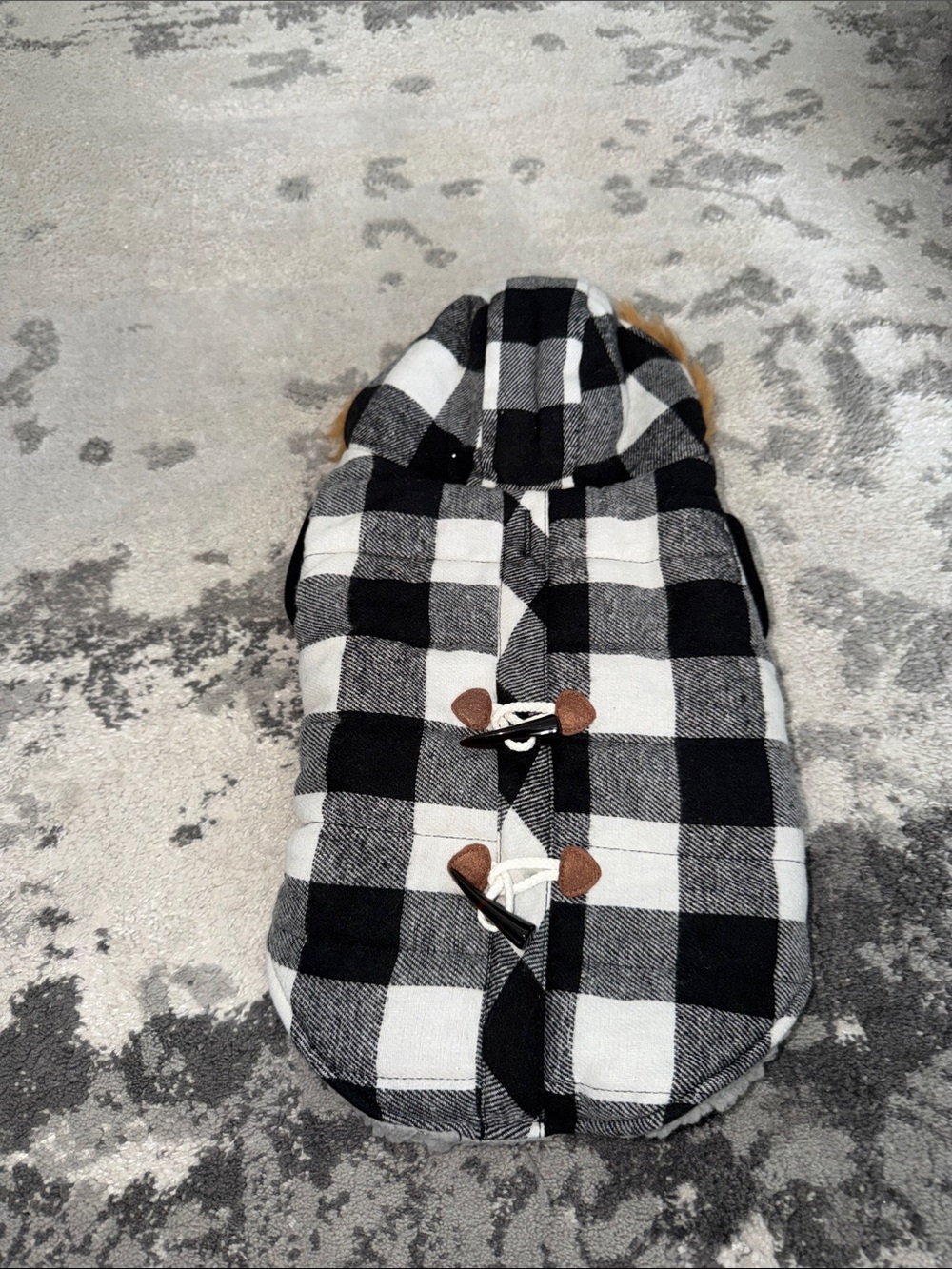 Vibrant Life Plaid Pet Jacket - Black & White